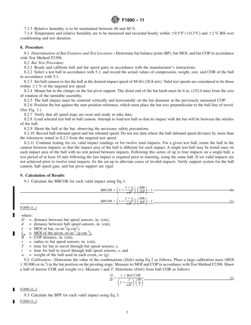 REDLINE ASTM F1890-11 - Standard Test Method for Measuring Softball Bat Performance Factor