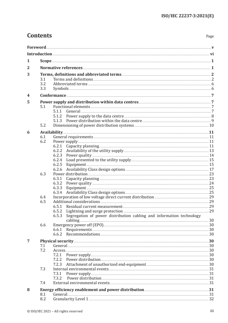 ISO/IEC 22237-3:2021 - Information technology — Data centre facilities and infrastructures — Part 3: Power distribution
Released:10/5/2021