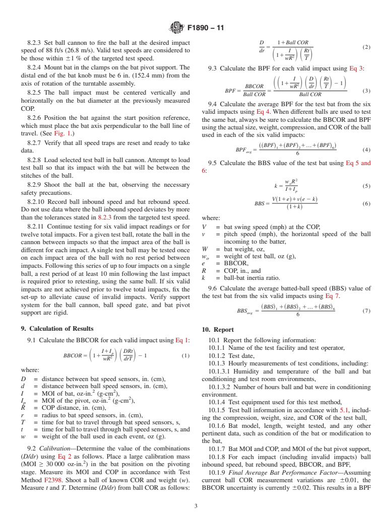 ASTM F1890-11 - Standard Test Method for Measuring Softball Bat Performance Factor