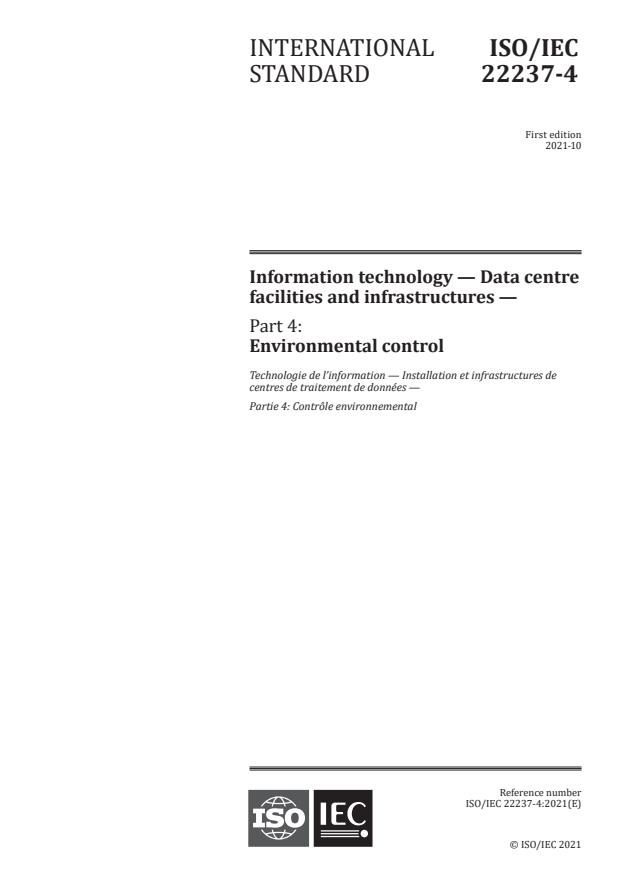 ISO/IEC 22237-4:2021 - Information technology -- Data centre facilities and infrastructures