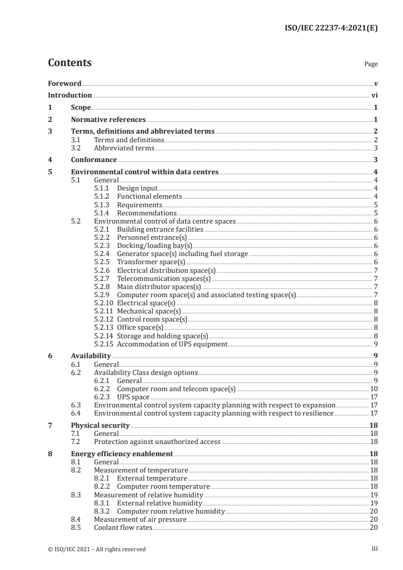 ISO/IEC 22237-4:2021 - Information technology — Data centre facilities and infrastructures — Part 4: Environmental control
Released:10/29/2021
