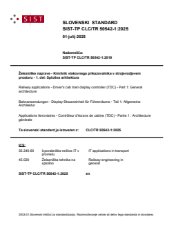 CLC/TR 50542-1:2025 TP CLC/TR 50542-1:2025 - Page 1 preview