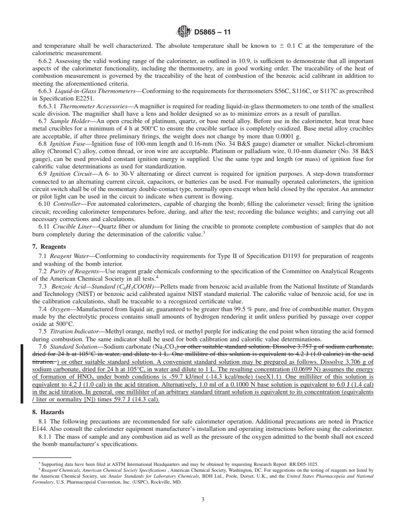 REDLINE ASTM D5865-11 - Standard Test Method for  Gross Calorific Value of Coal and Coke