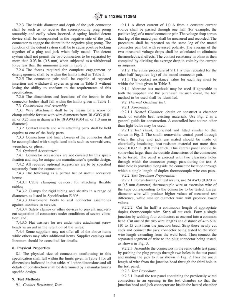 ASTM E1129/E1129M-98 - Standard Specification for Thermocouple Connectors