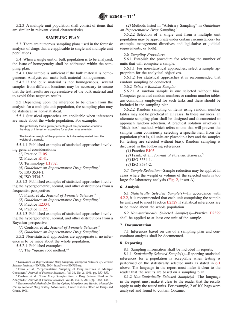 ASTM E2548-11e1 - Standard Guide for Sampling Seized Drugs for Qualitative and Quantitative Analysis