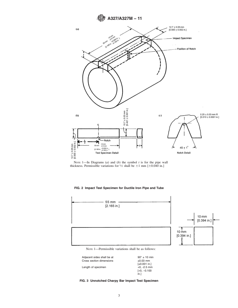 REDLINE ASTM A327/A327M-11 - Standard Test Methods for  Impact Testing of Cast Irons