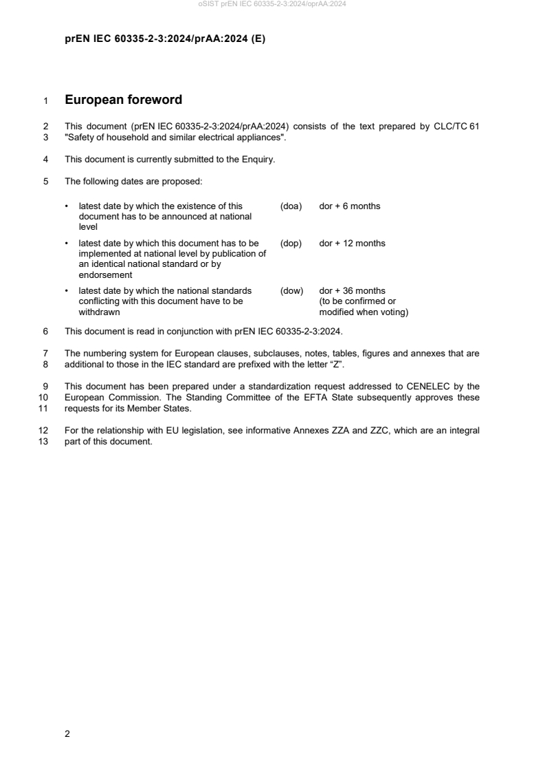 FprEN IEC 60335-2-3:2025/FprAA:2025 prEN IEC 60335-2-3:2024/oprAA:2024 - Page 4 preview