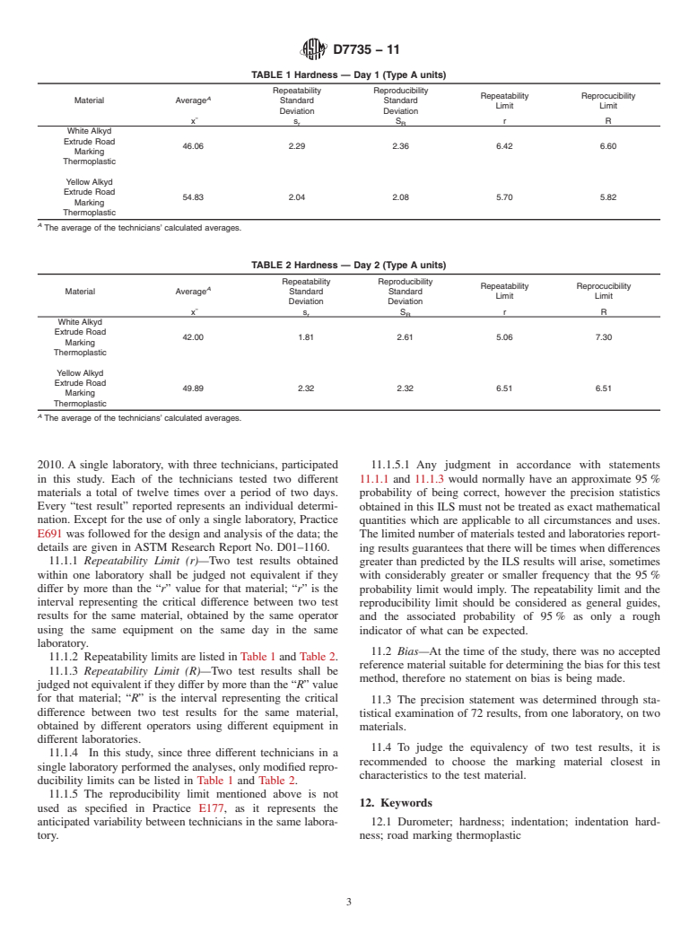 ASTM D7735-11 - Standard Test Method for Type A Durometer Hardness Testing of Road Marking Thermoplastic at Elevated Temperatures