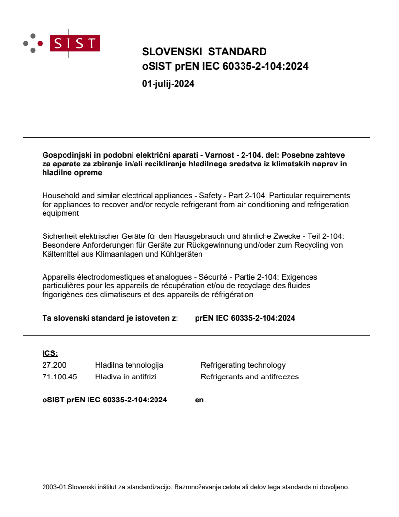 prEN IEC 60335-2-104:2024 - BARVE