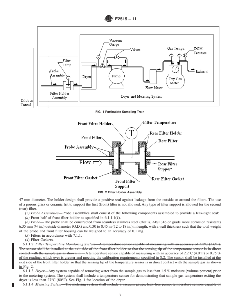 REDLINE ASTM E2515-11 - Standard Test Method for Determination of Particulate Matter Emissions Collected by a Dilution Tunnel