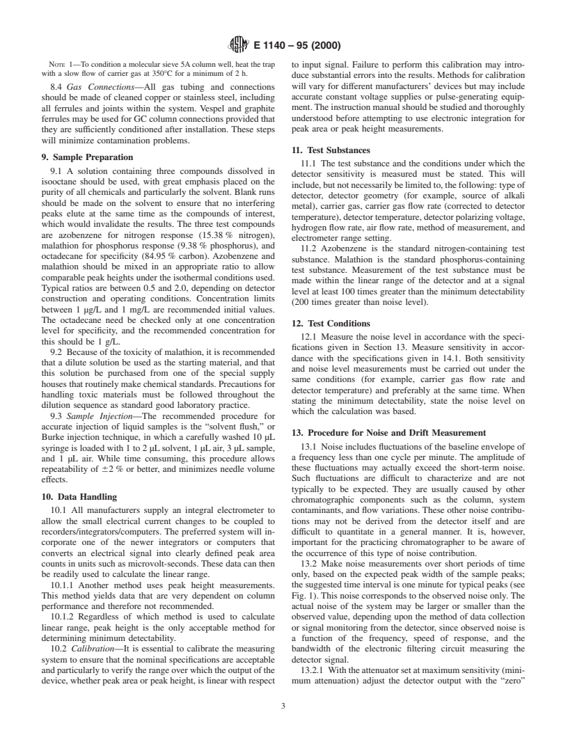 ASTM E1140-95(2000) - Standard Practice for Testing Nitrogen/Phosphorus Thermionic Ionization Detectors for Use In Gas Chromatography