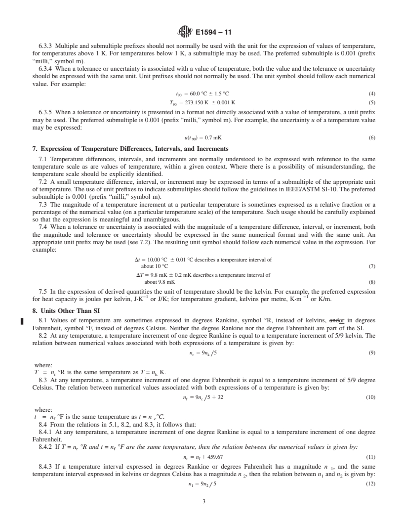 REDLINE ASTM E1594-11 - Standard Guide for Expression of Temperature