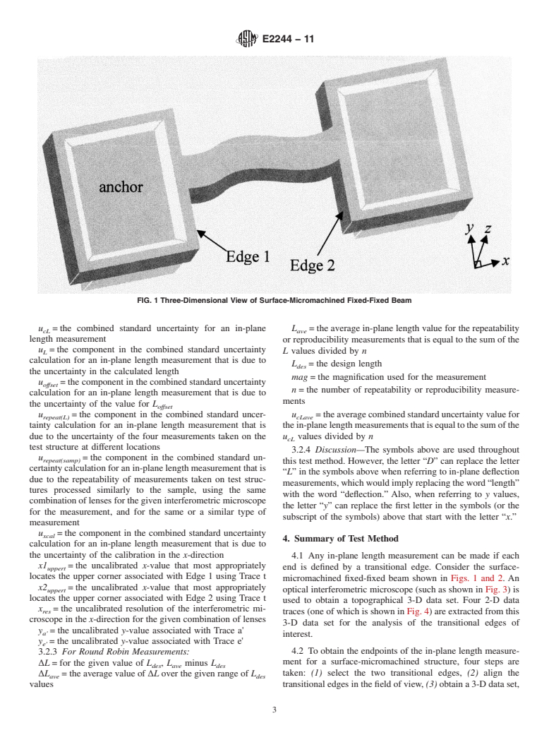 ASTM E2244-11 - Standard Test Method for In-Plane Length Measurements of Thin, Reflecting Films Using an Optical Interferometer