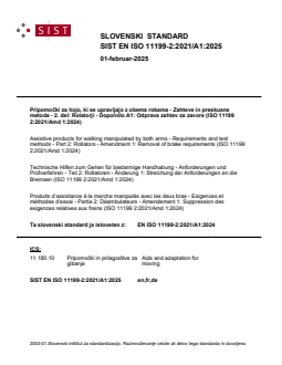 EN ISO 11199-2:2021/A1:2025 - Page 1 preview