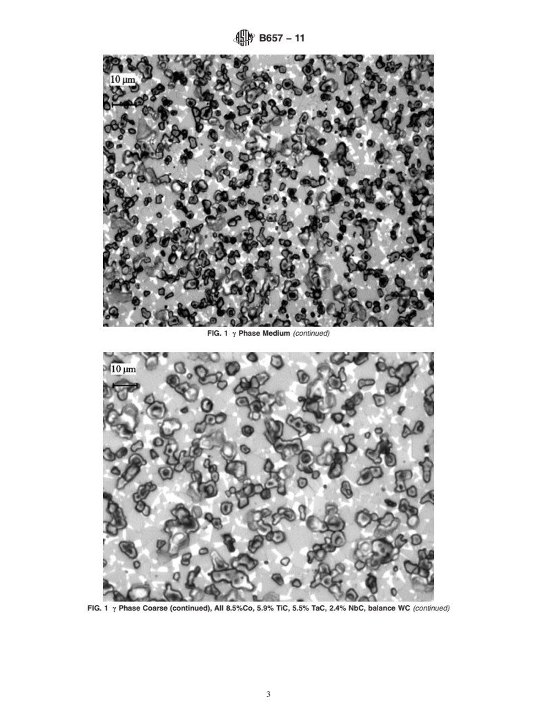 ASTM B657-11 - Guide for Metallographic Identification of Microstructure in Cemented Carbides