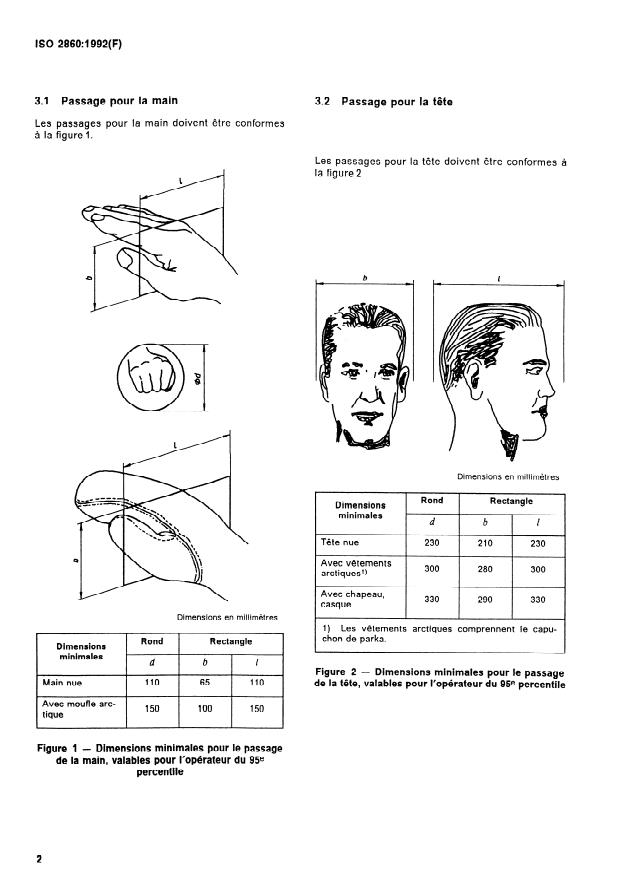 ISO 2860:1992 ISO 2860:1992 - Engins de terrassement -- Dimensions minimales des passages - Page 4 preview