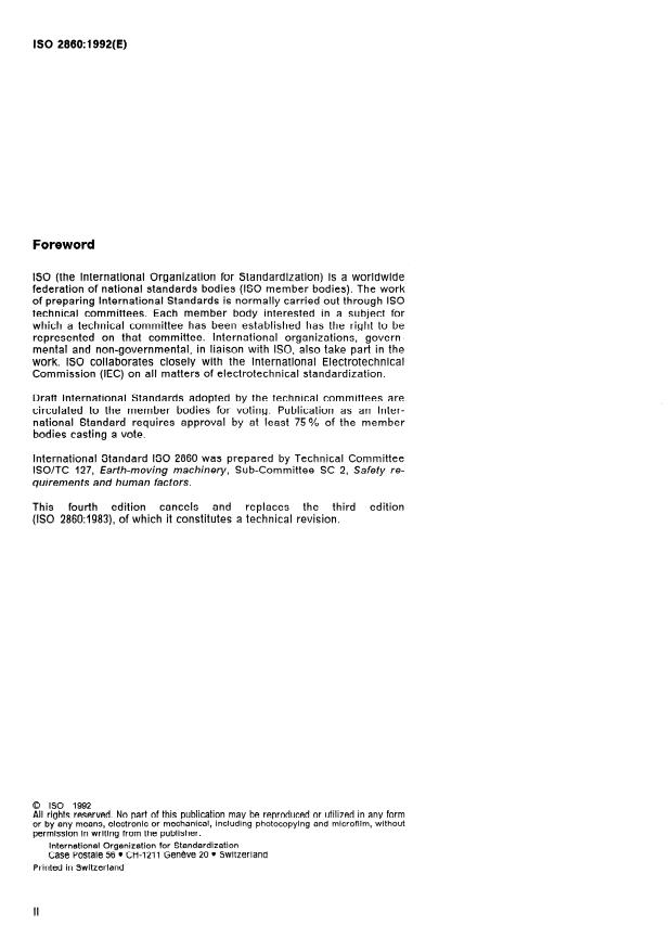 ISO 2860:1992 ISO 2860:1992 - Earth-moving machinery -- Minimum access dimensions - Page 2 preview