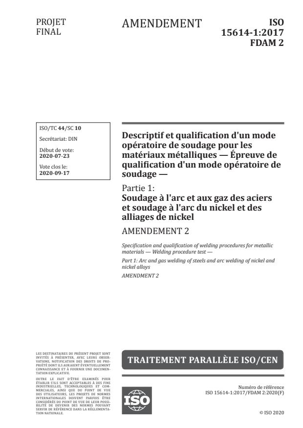 ISO 15614-1:2017/FDAmd 2