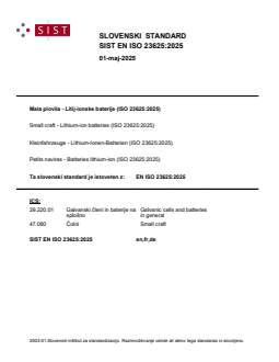 EN ISO 23625:2025 - Page 1 preview