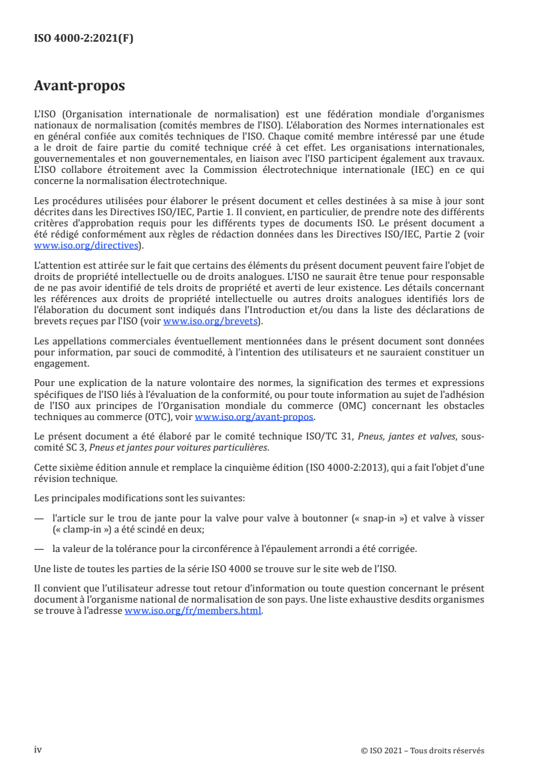 ISO 4000-2:2021 ISO 4000-2:2021 - Pneumatiques et jantes pour voitures particulières — Partie 2: Jantes
Released:10/25/2021 - Page 4 preview