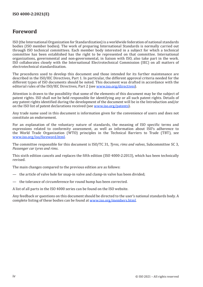 ISO 4000-2:2021 ISO 4000-2:2021 - Passenger car tyres and rims — Part 2: Rims
Released:10/25/2021 - Page 4 preview