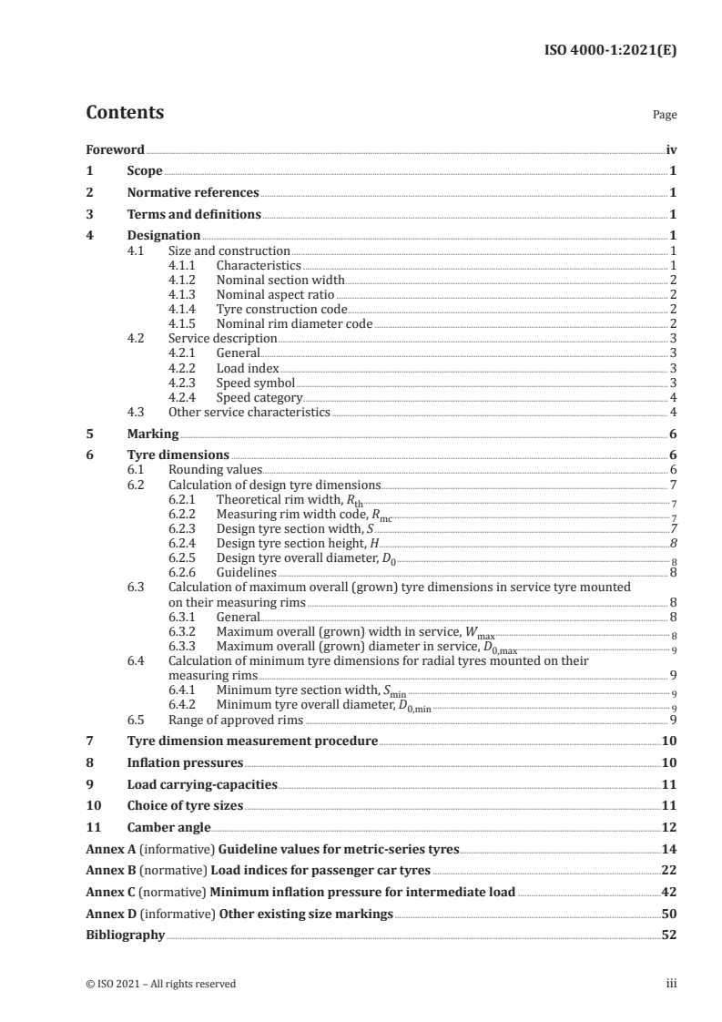 ISO 4000-1:2021 - Passenger car tyres and rims — Part 1: Tyres (metric series)
Released:8/13/2021