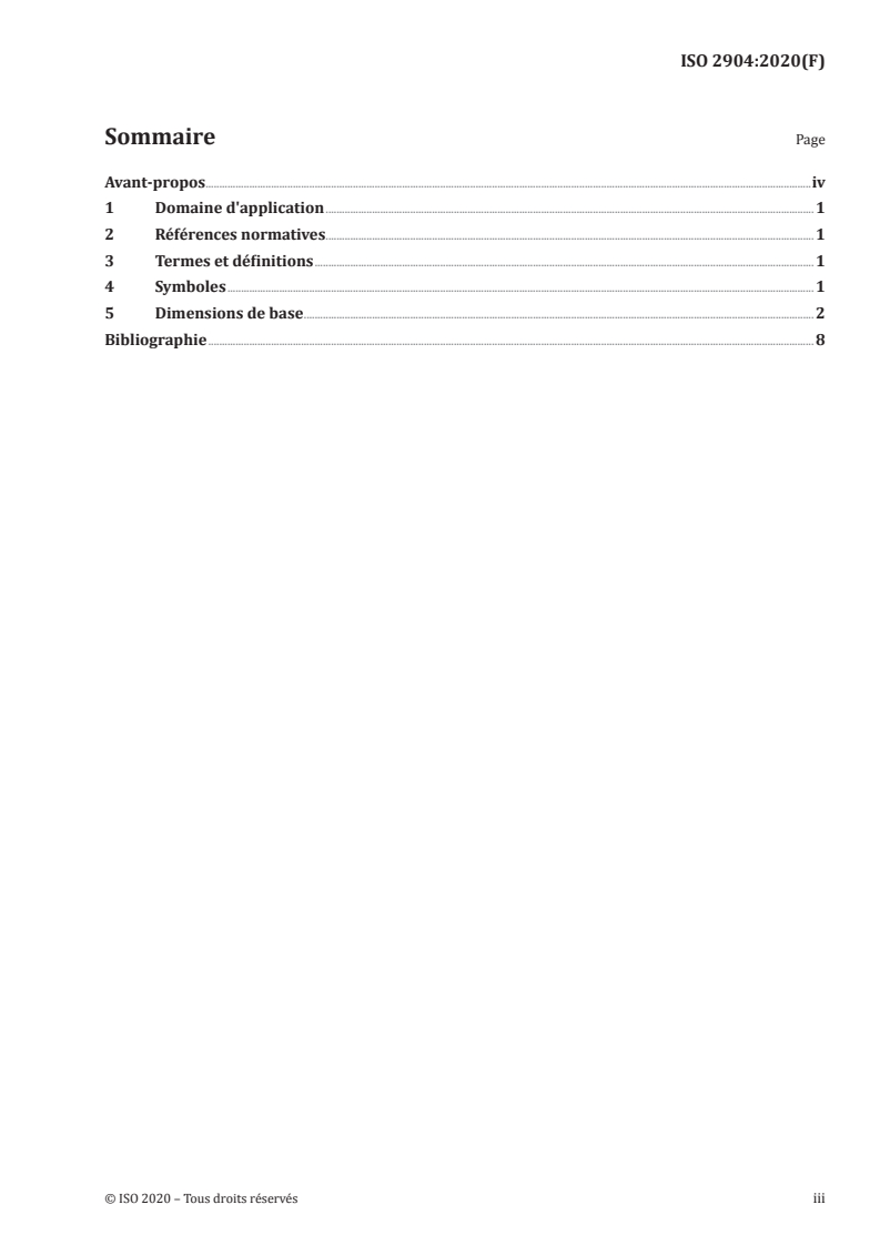 ISO 2904:2020 - Filetages métriques trapézoïdaux ISO — Dimensions de base
Released:1/31/2020