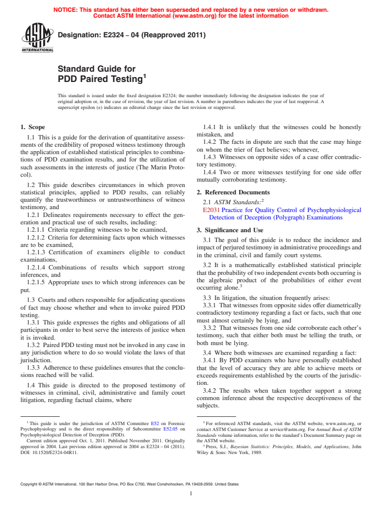 ASTM E2324-04(2011) - Standard Guide for PDD Paired Testing