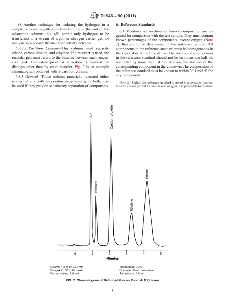 ASTM D1946-90(2011) - Standard Practice for  Analysis of Reformed Gas by Gas Chromatography