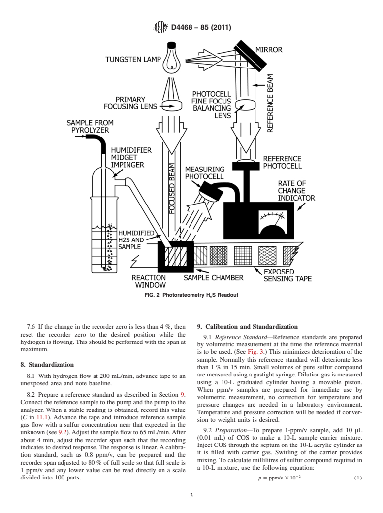 ASTM D4468-85(2011) - Standard Test Method for  Total Sulfur in Gaseous Fuels by Hydrogenolysis and<br>  Rateometric Colorimetry