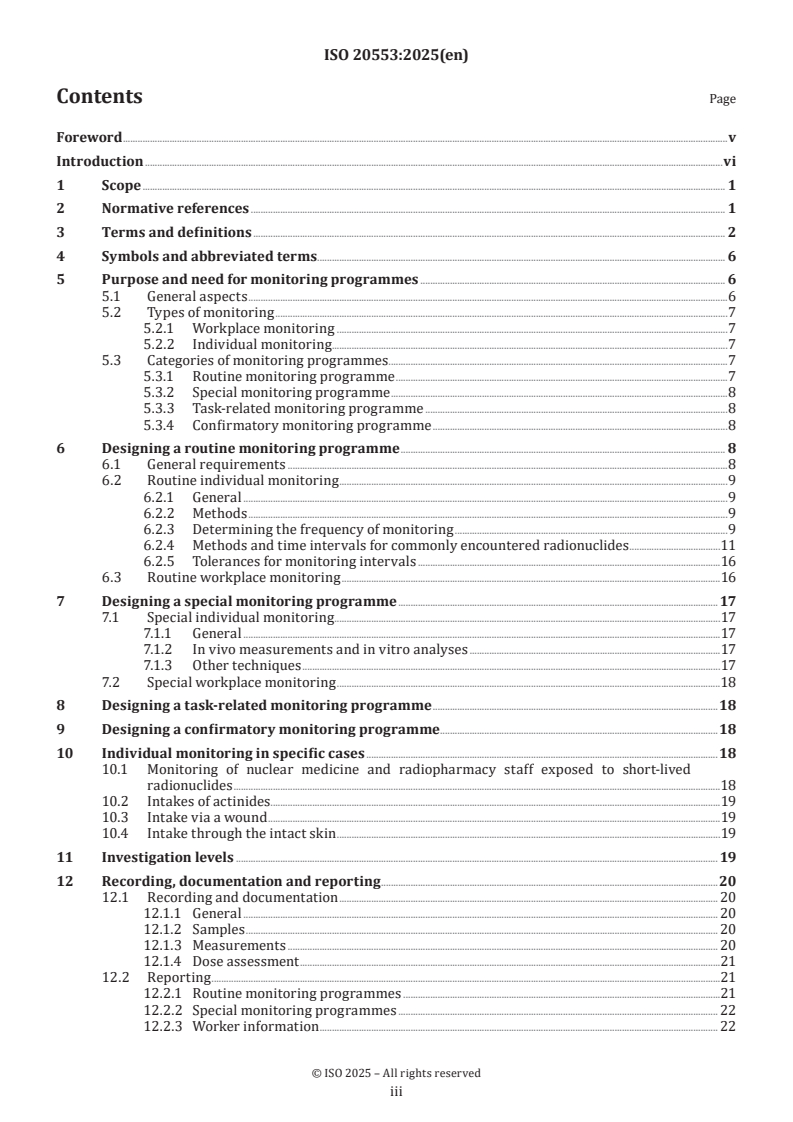 ISO 20553:2025 - Radiation protection — Monitoring of workers occupationally exposed to a risk of internal contamination with radioactive material
Released:10. 01. 2025