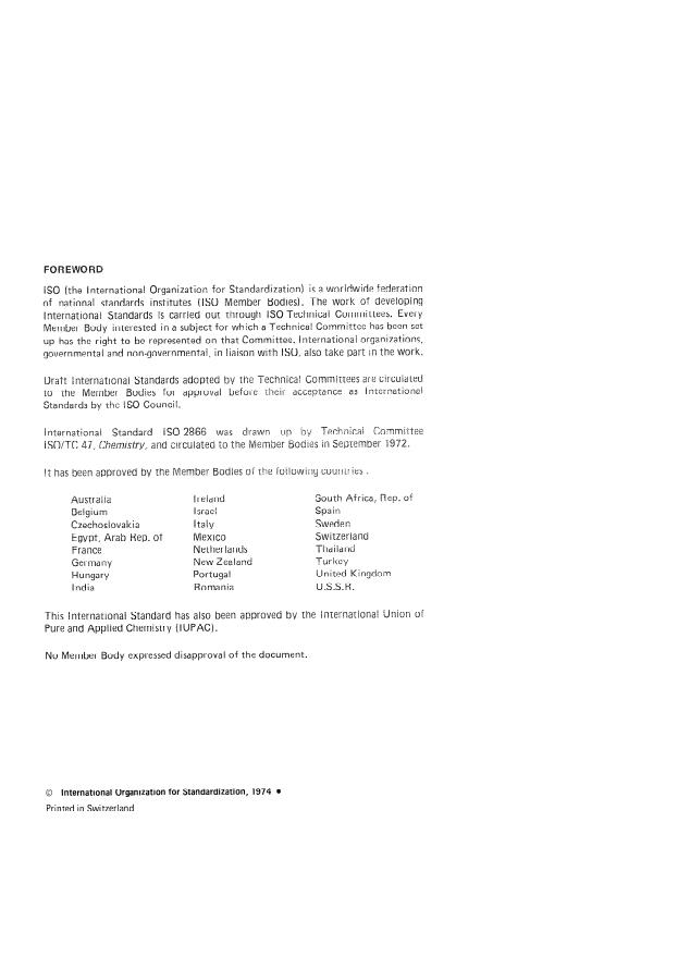 ISO 2866:1974 ISO 2866:1974 - Sulphur for industrial use -- Determination of total carbon content -- Titrimetric method - Page 2 preview