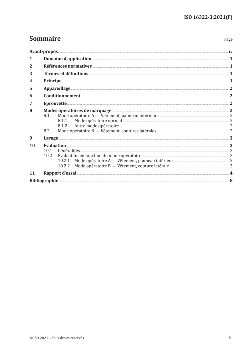 ISO 16322-3:2021 - Textiles — Détermination du vrillage après lavage — Partie 3: Vêtements tissés et tricotés
Released:4/28/2021