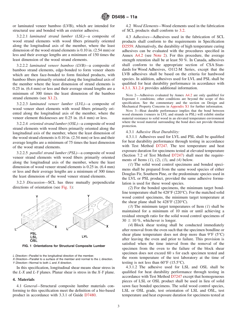 ASTM D5456-11a - Standard Specification for Evaluation of Structural Composite Lumber Products