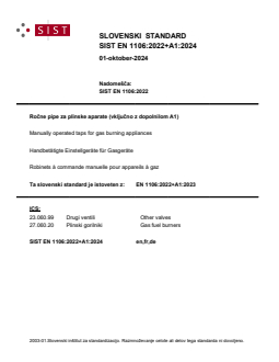 EN 1106:2022+A1:2024 - Page 1 preview