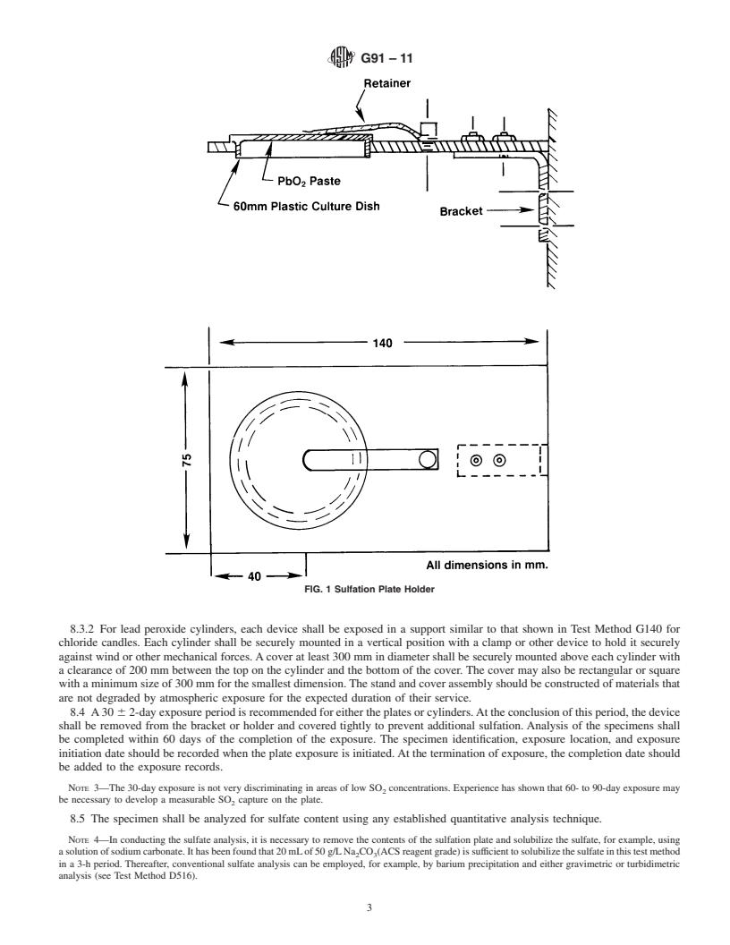 REDLINE ASTM G91-11 - Standard Practice for Monitoring Atmospheric SO<sub>2</sub> Deposition Rate for Atmospheric Corrosivity Evaluation