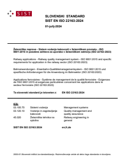 SIST EN ISO 22163:2024 - Page 1 preview
