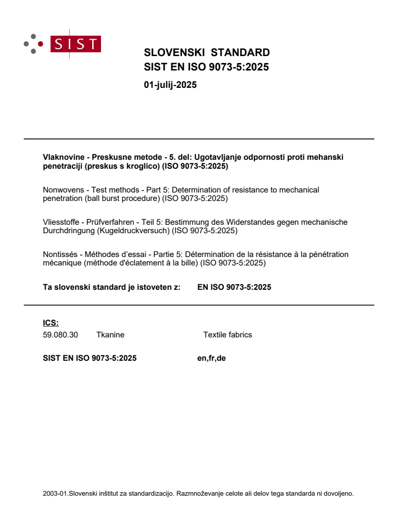 EN ISO 9073-5:2025