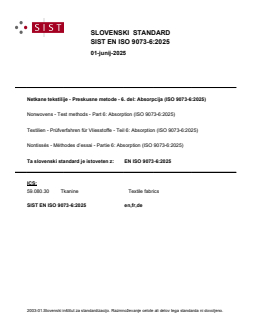 SIST EN ISO 9073-6:2025 SIST EN ISO 9073-6:2025 - Page 1 preview