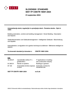 TP CEN/TR 18081:2024 - Page 1 preview