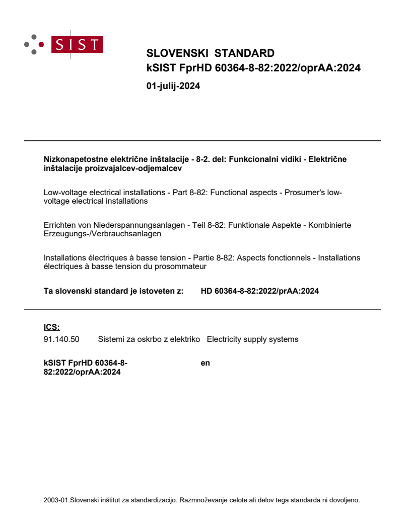 k FprHD 60364-8-82:2022/oprAA:2024