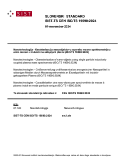 TS CEN ISO/TS 19590:2024 - BARVE - Page 1 preview