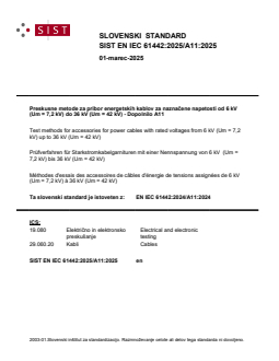 EN IEC 61442:2025/A11:2025 - Page 1 preview