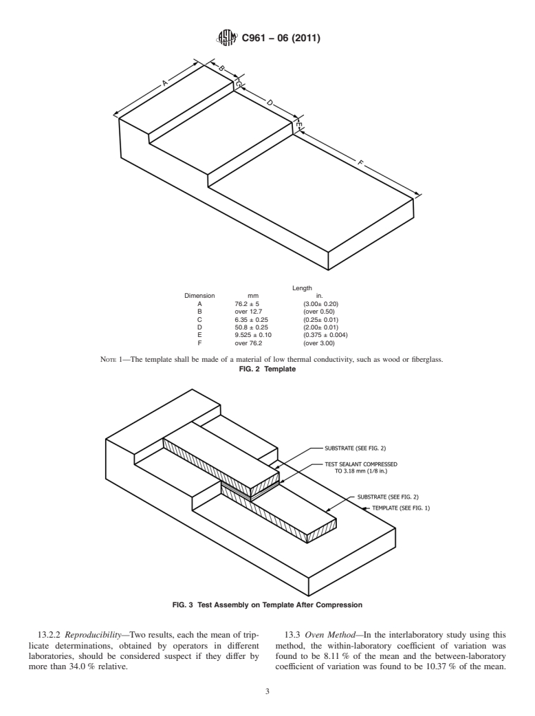 ASTM C961-06(2011) - Standard Test Method for Lap Shear Strength of Sealants