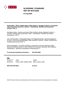 EN 4075:2025 - Page 1 preview