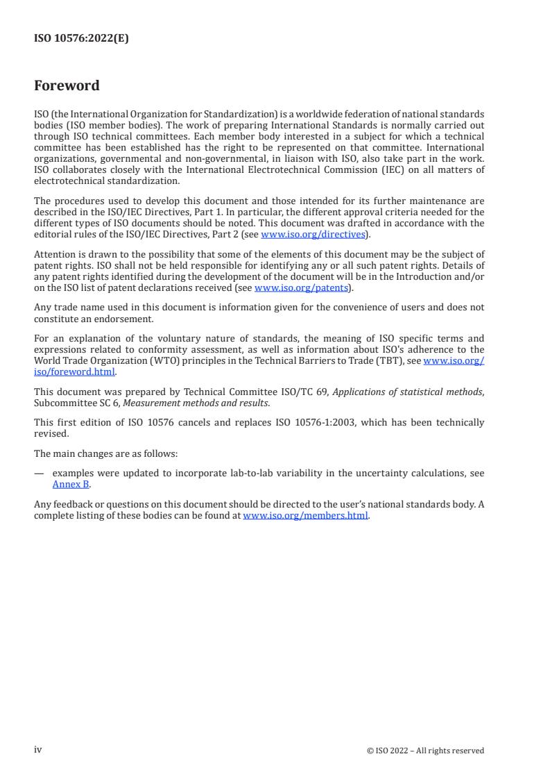 ISO 10576:2022 ISO 10576:2022 - Statistical methods — Guidelines for the evaluation of conformity with specified requirements
Released:5. 08. 2022 - Page 4 preview