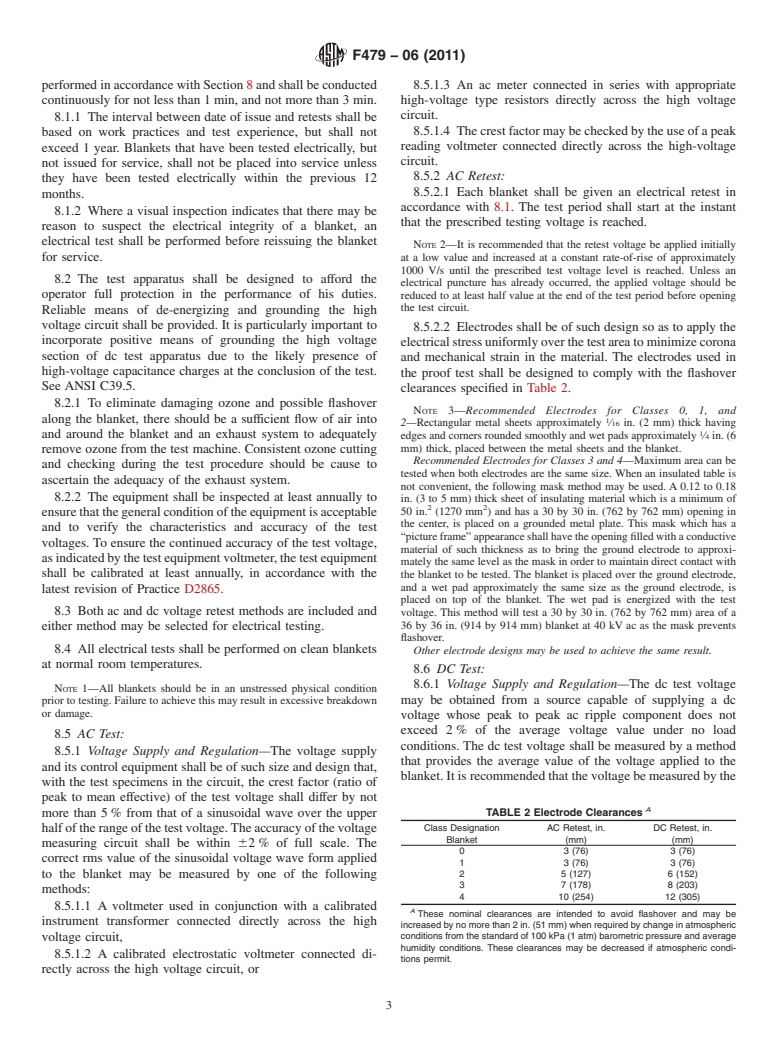 ASTM F479-06(2011) - Standard Specification for In-Service Care of Insulating Blankets