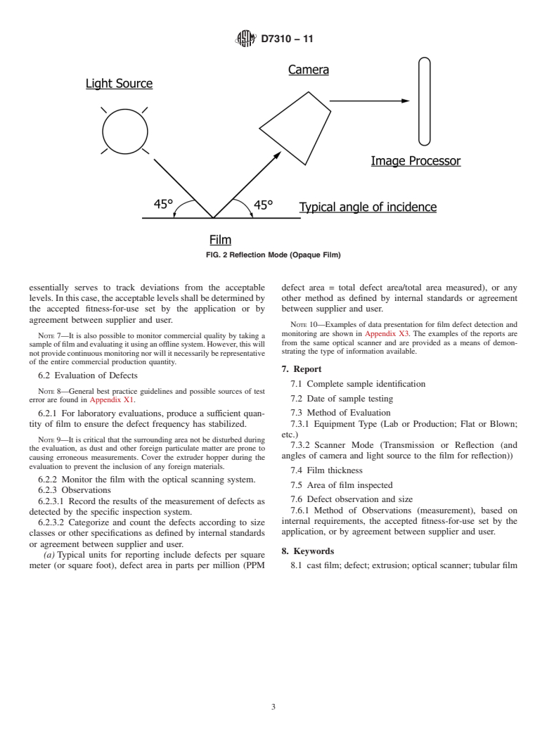 ASTM D7310-11 - Standard Guide for Defect Detection and Rating of Plastic Films Using Optical Sensors