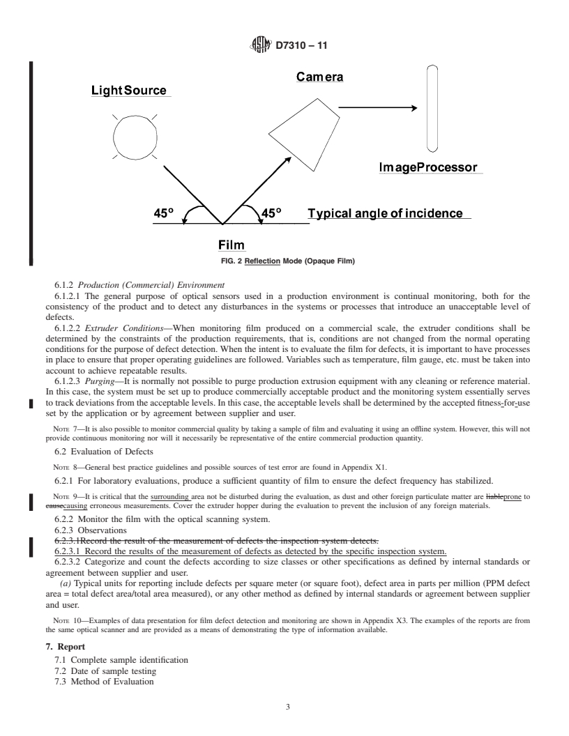 REDLINE ASTM D7310-11 - Standard Guide for Defect Detection and Rating of Plastic Films Using Optical Sensors