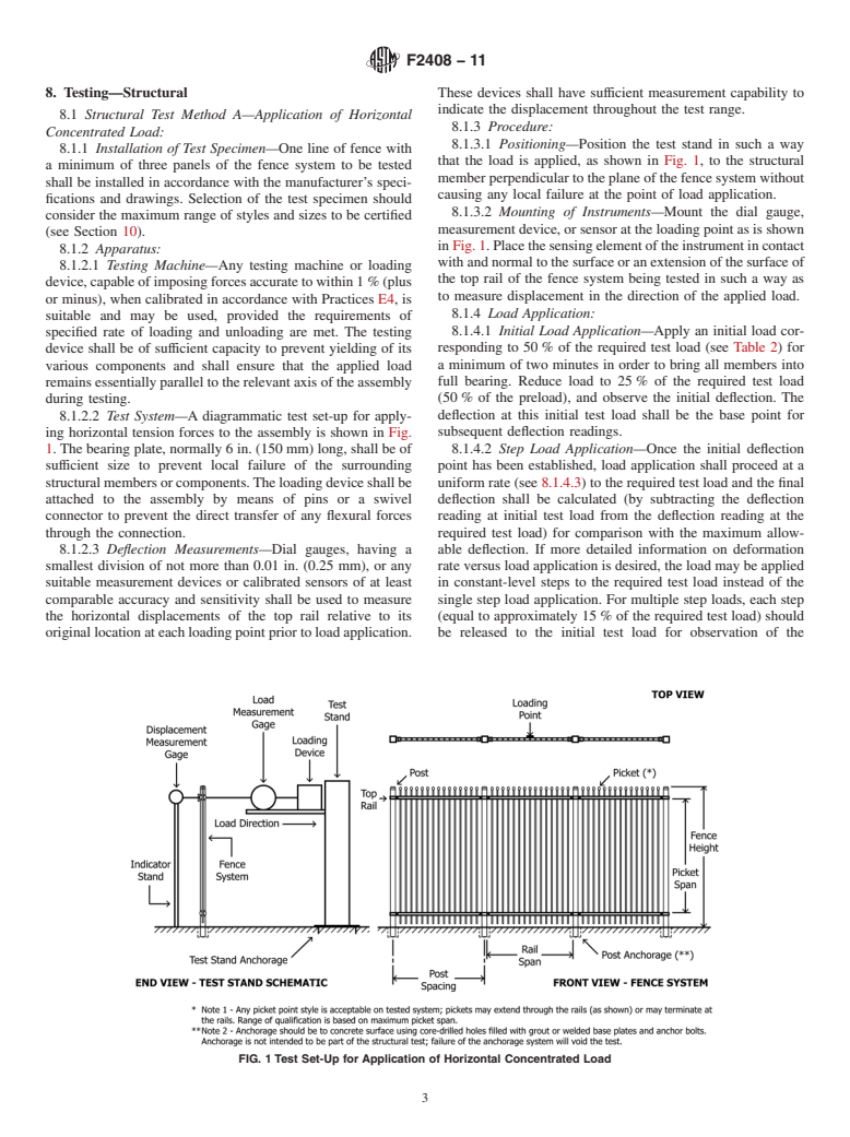 ASTM F2408-11 - Standard Specification for Ornamental Fences Employing Galvanized Steel Tubular Pickets